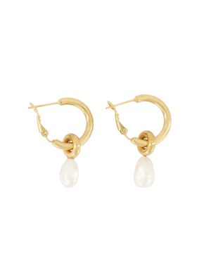 My Jewellery Gold Hoops with Pearls
