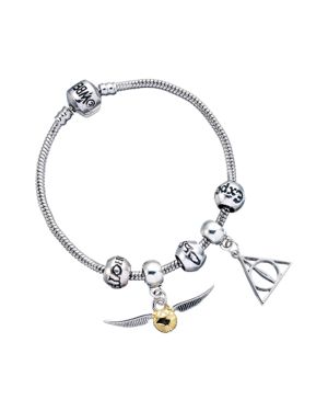 HARRY POTTER SILVER PLATED CHARM BRACELET 