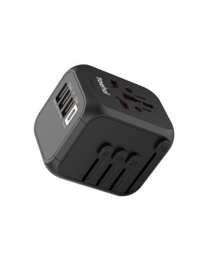 TRAVELMALL SWITZERLAND HIGH PERFORMANCE (5.3A) WORLD TRAVEL ADAPTOR, 4 USB WITH TYPE-C PORT