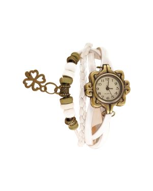TRES JOLIE FOUR LEAF CLOVE WATCH BRACELET