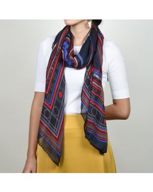 Nga Black Rectangular Scarf