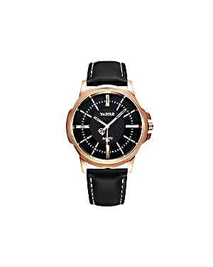 YAZOLE Mens Watch - Black Dial With Black Strap